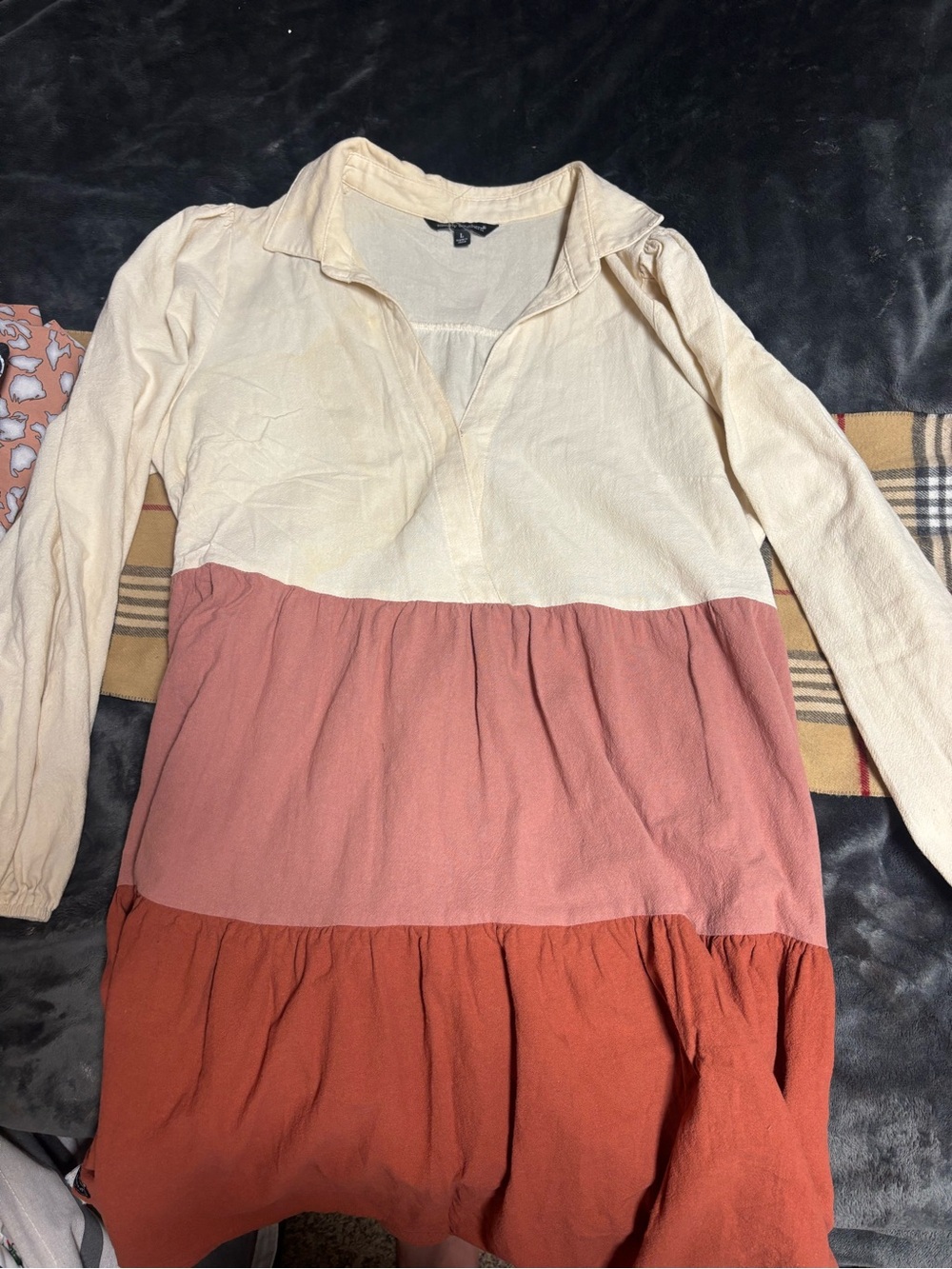 Simply Southern Cream Tiered dress